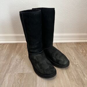 UGG Black Tall Boots Women's-Size 8